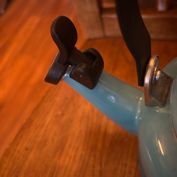 Le Creuset Teal Enamel Whistling Tea Kettle - Picture 11 of 16